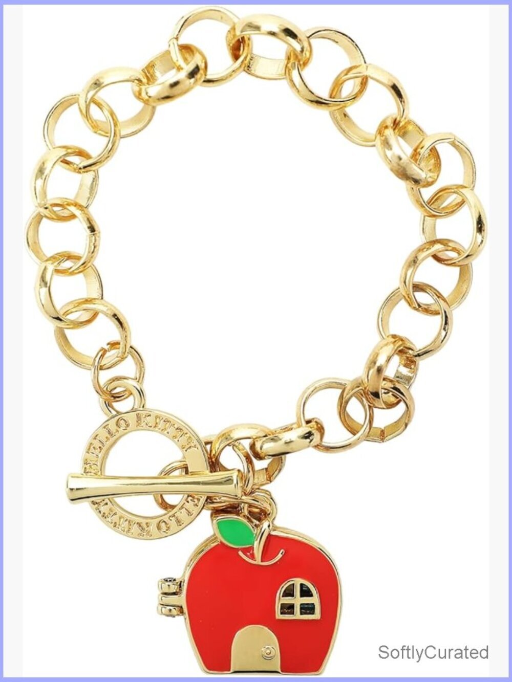 Hello Kitty Apple House Gold Locket Bracelet